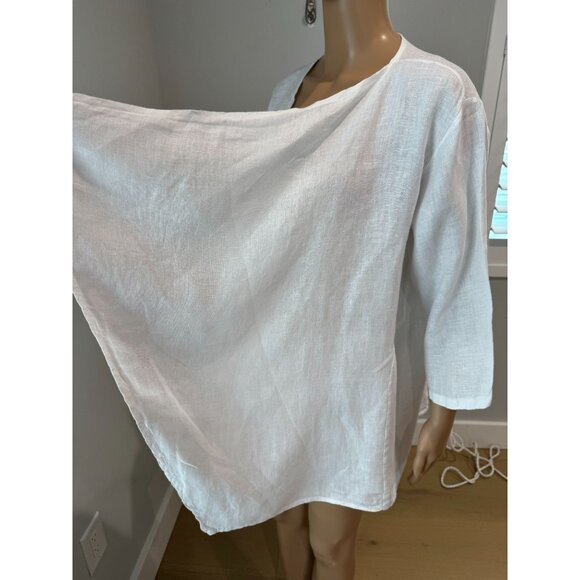 Italian Made 100% Linen Cardigan, size large - Picture 6 of 8